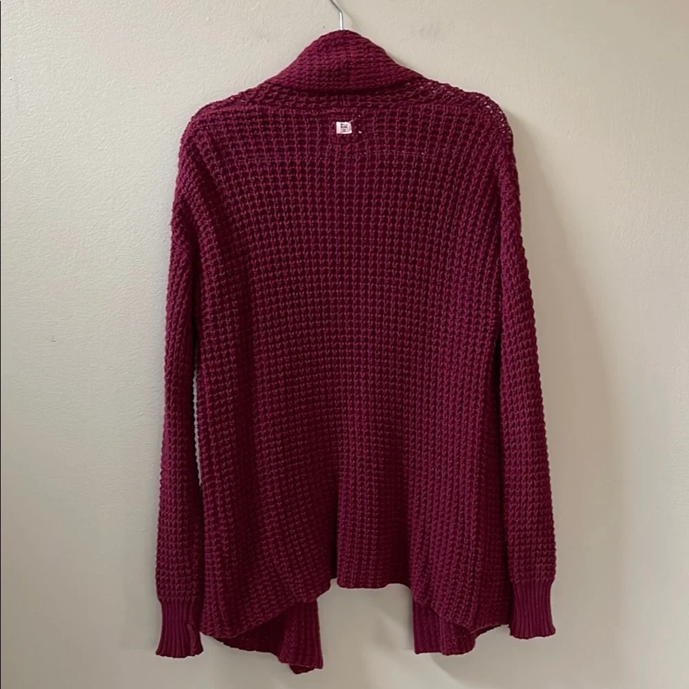 BILLABONG Maroon Red Long Sleeve Cardigan Sweater Sz S/P